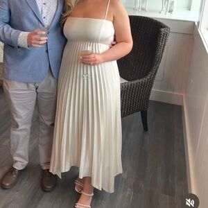 Abercrombie & Fitch Cream Midi Dress